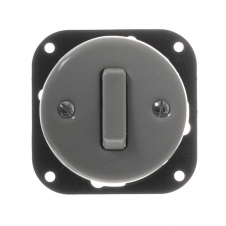 KERÁMIA CSENGŐGOMB SÜLLYESZTETT BILLENTYŰS SZÜRKE KERET NÉLKÜL