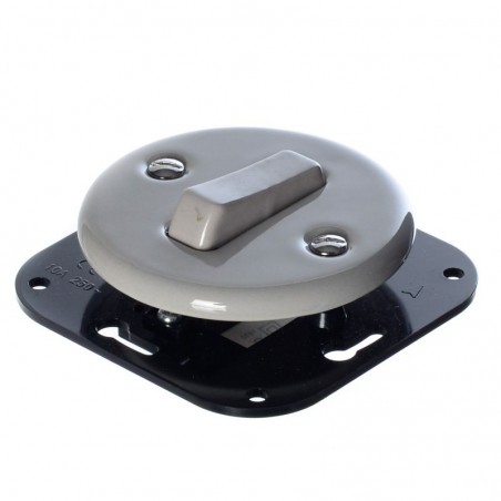 KERÁMIA CSENGŐGOMB SÜLLYESZTETT BILLENTYŰS SZÜRKE KERET NÉLKÜL