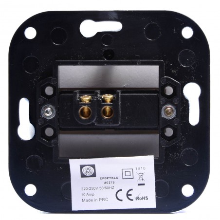 KERÁMIA CSENGŐGOMB SÜLLYESZTETT BILLENTYŰS SZÜRKE KERET NÉLKÜL