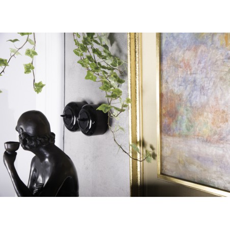 LOFT ZVONKOVÉ TLAČÍTKO ČERNÉ NÁSTĚNNÝ KONCOVÉ JLM