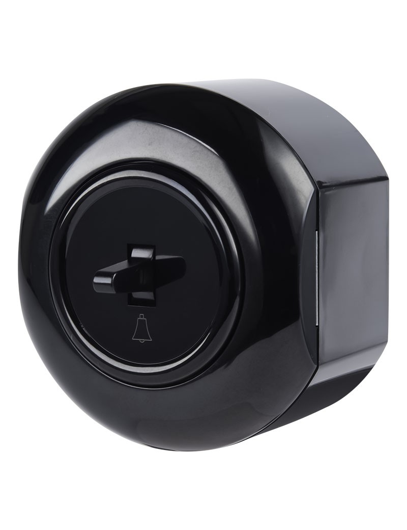 LOFT ZVONKOVÉ TLAČÍTKO ČERNÉ NÁSTĚNNÝ STŘEDNÍ JLM