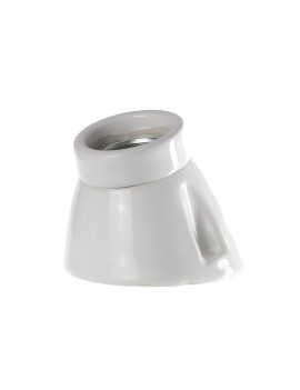 KERAMICKÝ DRŽIAK ŽIAROVKY E27 ŠIKMÝ BIELY