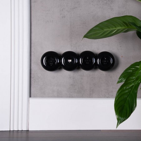 LOFT TELEFON ALJZAT RJ11 FEKETE FALRA SZERELHETŐ EGYSZER HASZNÁLATOS JLM