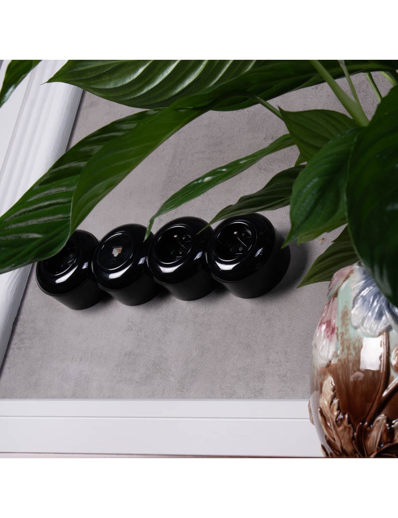 LOFT TELEFON ALJZAT RJ11 FEKETE FALRA...