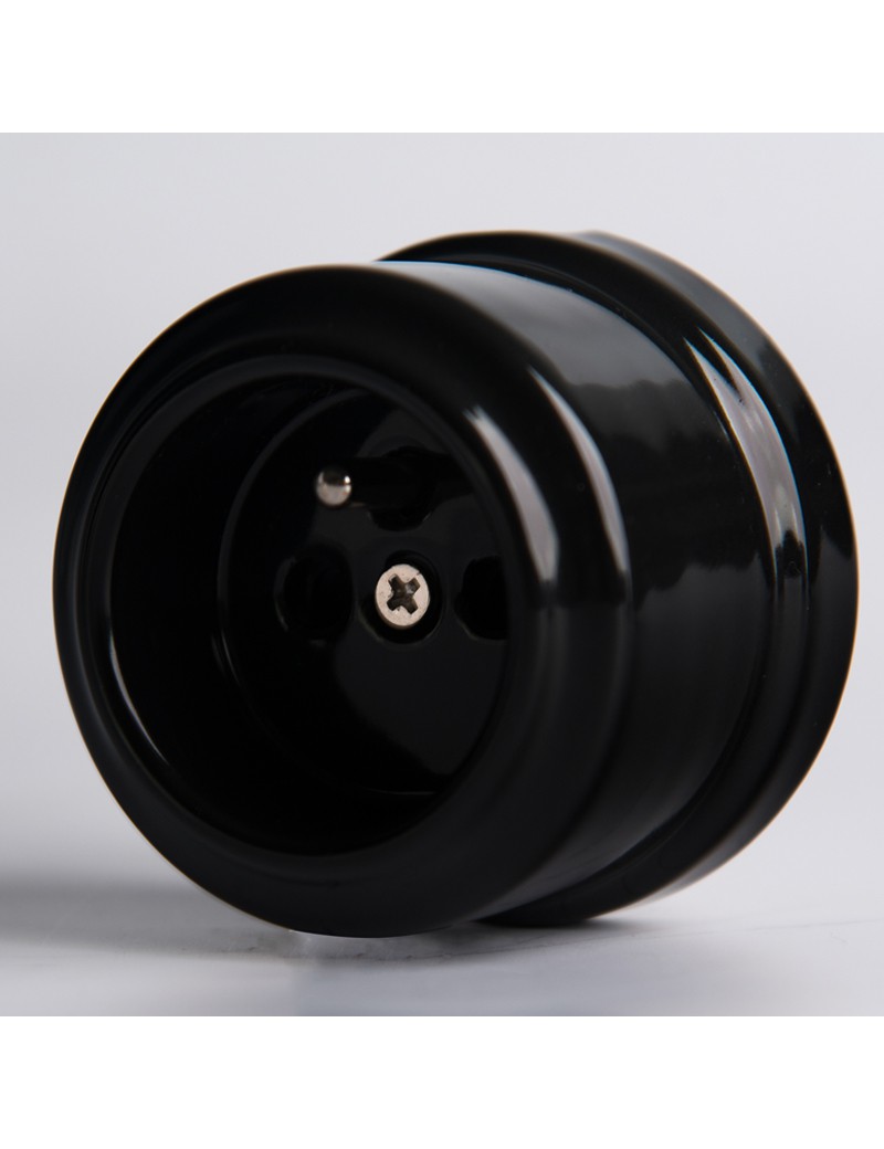 CERAMIC SOCKET 230V SURFACE-MOUNTED BLACK 2GN03B