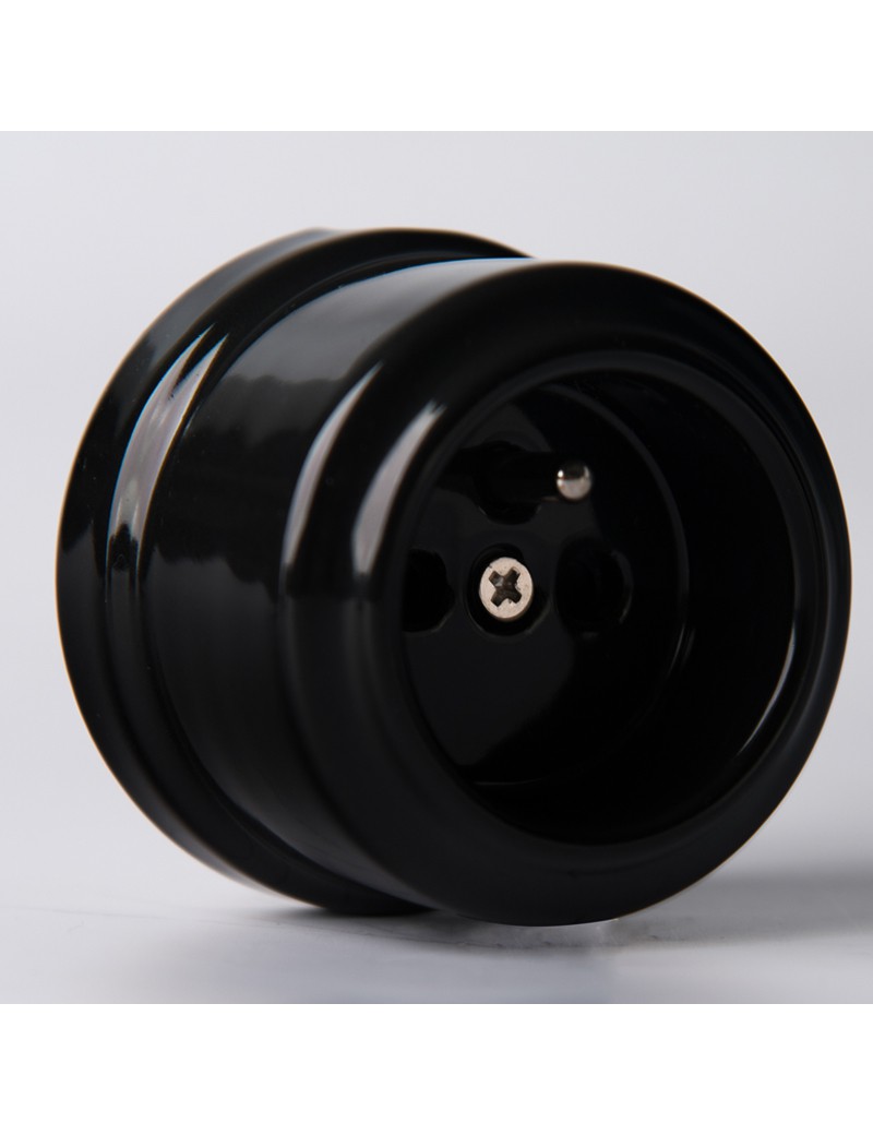 CERAMIC SOCKET 230V SURFACE-MOUNTED BLACK 2GN03B