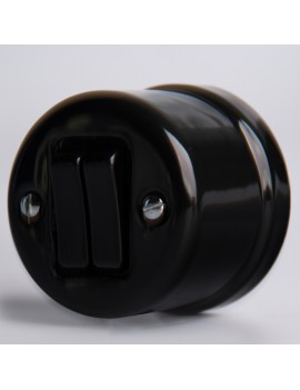 RETRO LOFT CERAMIC SURFACE MOUNTED SWITCH DOUBLE TRACK