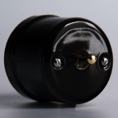 KERÁMIA FALRA SZERELHETŐ EGYVÁGÁNYÚ KAROS KAPCSOLÓ FEKETE