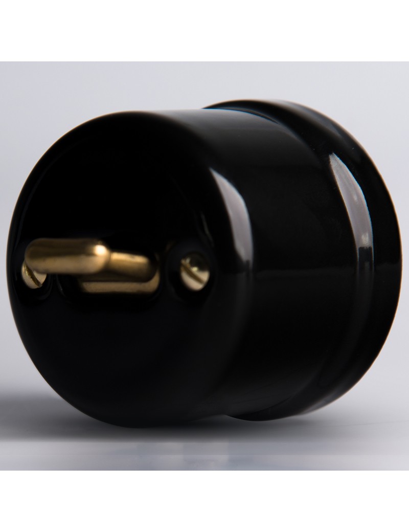 CERAMIC SURFACE MOUNTED SWITCH CROSS LEVER BLACK