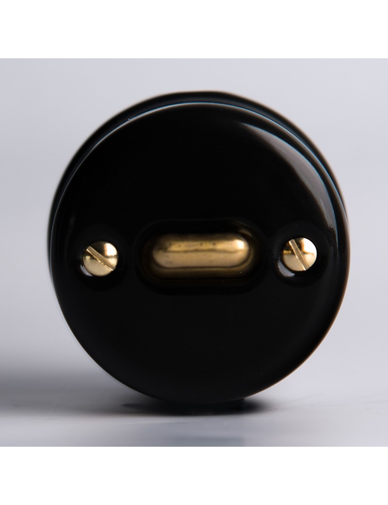 CERAMIC SURFACE MOUNTED SWITCH CROSS LEVER BLACK