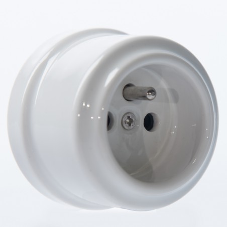 KERAMICKÁ ZÁSUVKA 230V NA OMIETKU BIELA