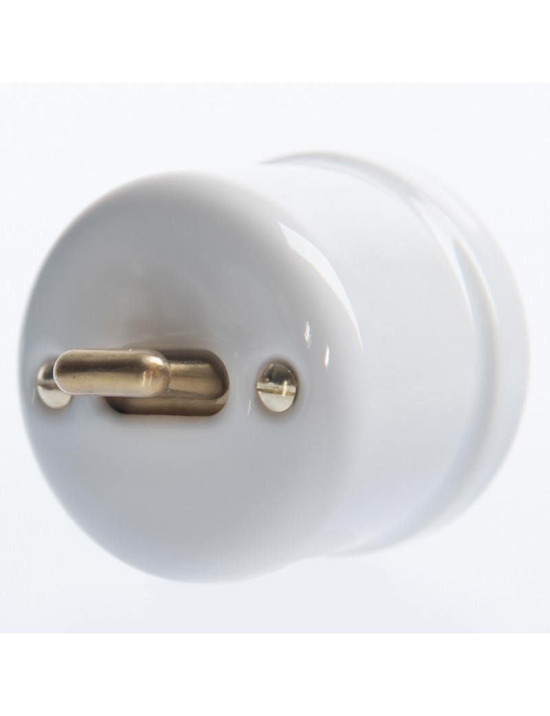 CERAMIC SURFACE MOUNTED SWITCH CROSS LEVER WHITE