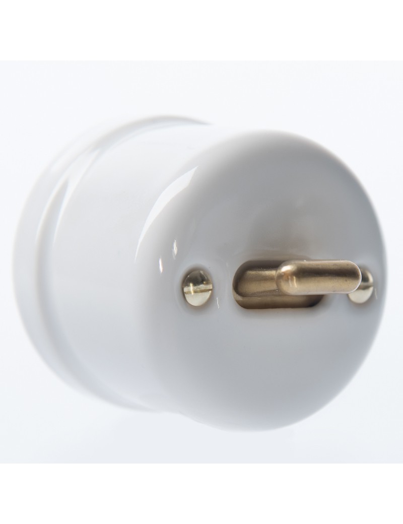 CERAMIC SURFACE MOUNTED SWITCH CROSS LEVER WHITE