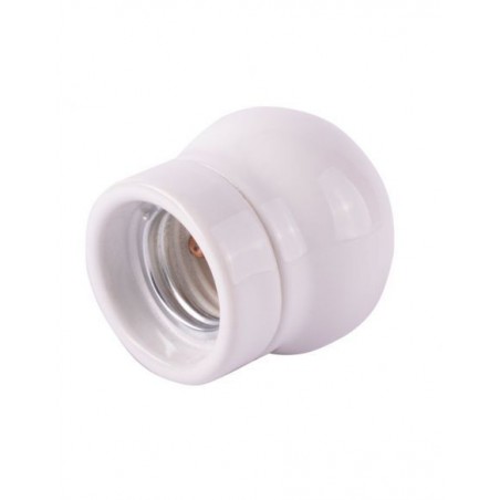 CERAMICZNA OPRAWKA ŻARÓWKI E27 BIAŁA XD06W JABŁUSZKO