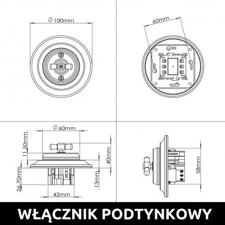 OTOČNÝ SCHODISKOVÝ JEDNOTRAKOVÝ SPÍNAČ