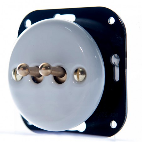 KERÁMIA FALSÍK ALATTI KAPCSOLÓ KÉTSÁVOS KAROS FEHÉR