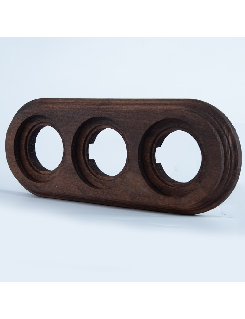 DŘEVĚNÝ RÁMEČEK TROJNÁSOBNÝ NA OMÍTKU DARK