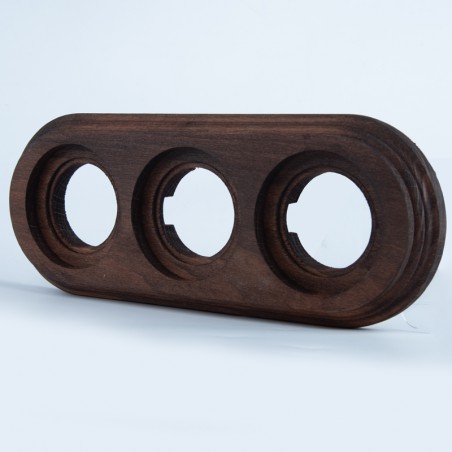 DŘEVĚNÝ RÁMEČEK TROJNÁSOBNÝ NA OMÍTKU DARK