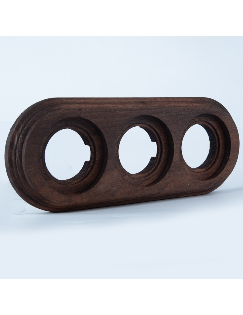 DŘEVĚNÝ RÁMEČEK TROJNÁSOBNÝ NA OMÍTKU DARK