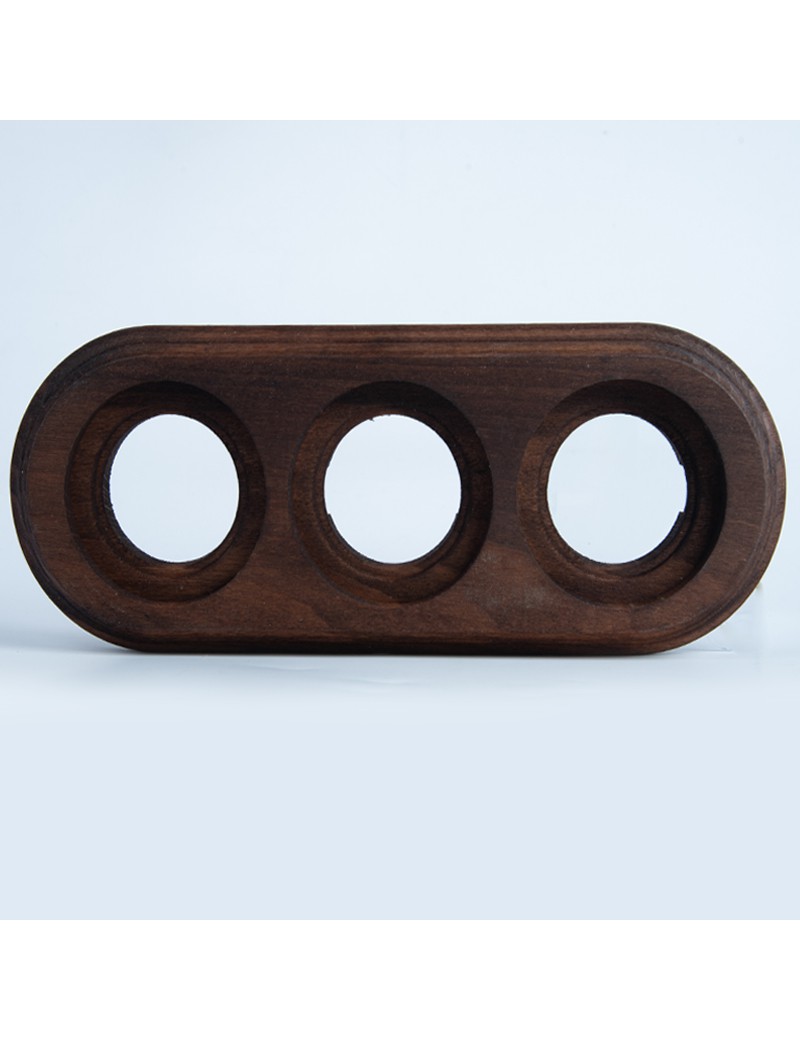 DŘEVĚNÝ RÁMEČEK TROJNÁSOBNÝ NA OMÍTKU DARK