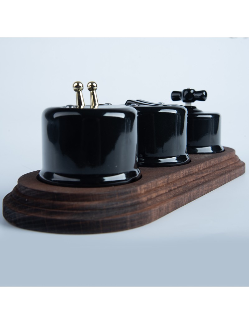 DŘEVĚNÝ RÁMEČEK TROJNÁSOBNÝ NA OMÍTKU DARK