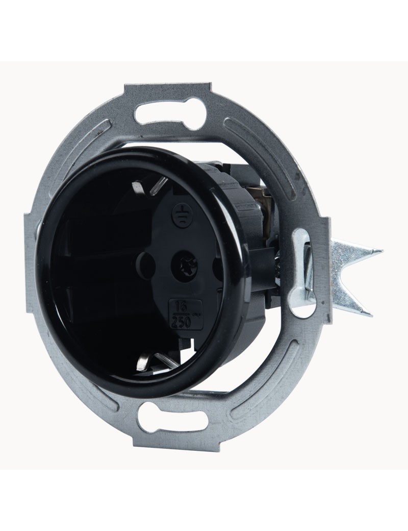 TOMA LOFT 230V SCHUKO NEGRA JLM SIN MARCO