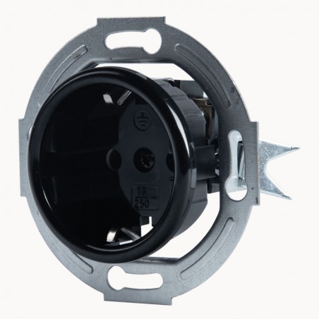 TOMA LOFT 230V SCHUKO NEGRA JLM SIN MARCO