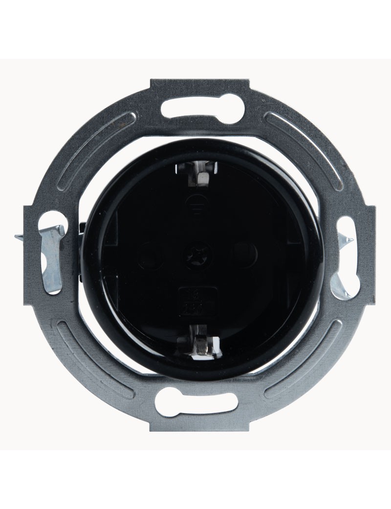 TOMA LOFT 230V SCHUKO NEGRA JLM SIN MARCO