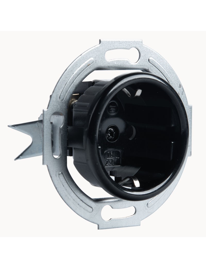 TOMA LOFT 230V SCHUKO NEGRA JLM SIN MARCO