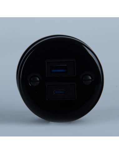 CERAMICZNE GNIAZDO NATYNKOWE 1xUSB A/1xUSB C...