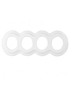 CERAMICZNA RAMKA CZTEROKROTNA BAŁWANEK BIAŁA 2