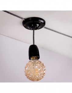 KABEL ZASILAJĄCY W OPLOCIE 230V 2x0,75mm 1,8m SZARO-BIAŁY