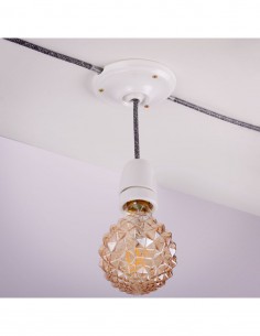 KABEL ZASILAJĄCY W OPLOCIE 230V 2x0,75mm 3m CZARNO-BIAŁY