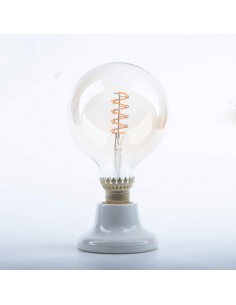 KERAMICKÝ DRŽIAK ŽIAROVKY E27 ROVNÝ BIELY 2