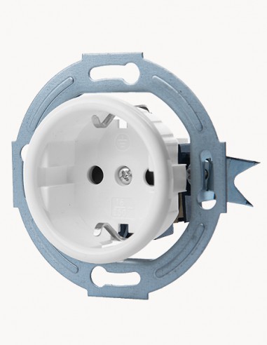 TOMA LOFT 230V SCHUKO BLANCA JLM SIN MARCO