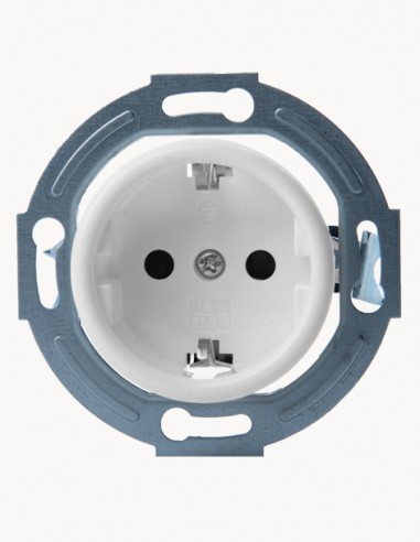 TOMA LOFT 230V SCHUKO BLANCA JLM SIN MARCO