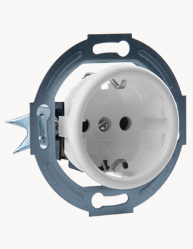 TOMA LOFT 230V SCHUKO BLANCA JLM SIN MARCO