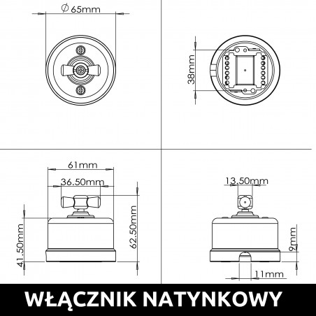 WŁĄCZNIK JEDNOTOROWY OBROTOWY