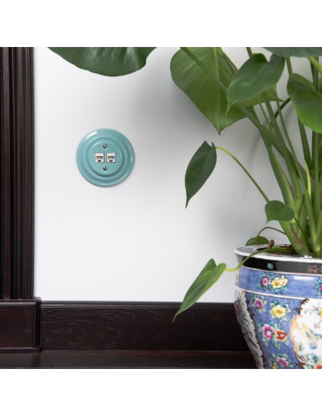 KERAMICKÝ RÁMEČEK JEDNORÁZOVÝ RETRO MÁTOVÝ PODOMÍTKOVÝ PASTEL