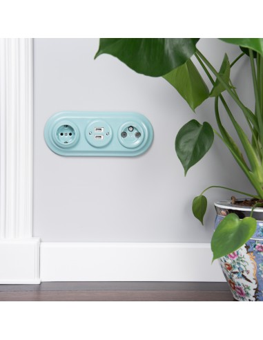 TRIPLE PASTELE MINT  CERAMIC FRAME