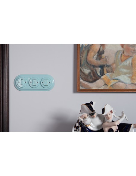 TRIPLE PASTELE MINT  CERAMIC FRAME