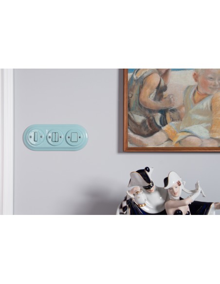 TRIPLE PASTELE MINT  CERAMIC FRAME