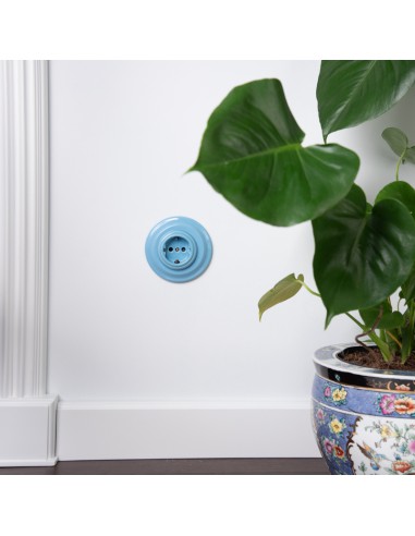 CERAMIC SOCKET FLUSH-MOUNTED WITHOUT FRAME