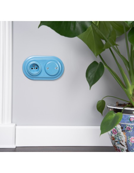 CERAMIC SOCKET FLUSH-MOUNTED WITHOUT FRAME