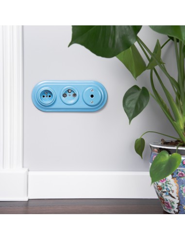 CERAMIC SOCKET FLUSH-MOUNTED WITHOUT FRAME