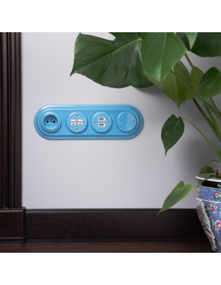 CERAMIC SOCKET FLUSH-MOUNTED WITHOUT FRAME