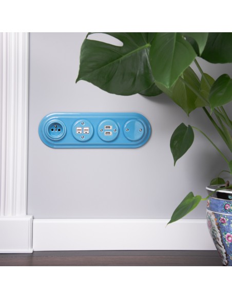 CERAMIC SOCKET FLUSH-MOUNTED WITHOUT FRAME