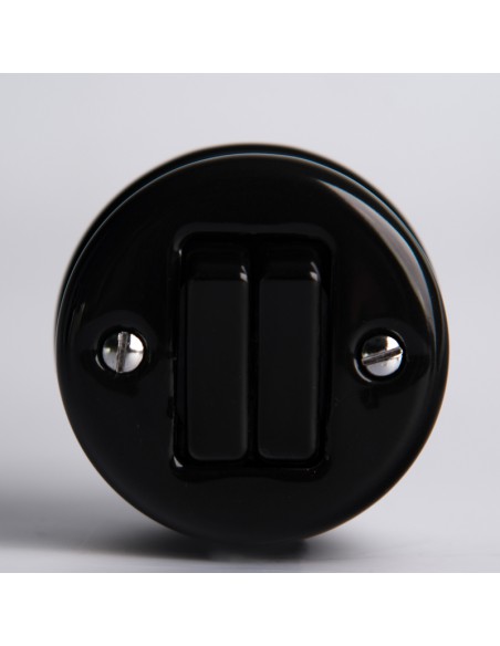 KERÁMIA FALRA SZERELHETŐ KAPCSOLÓ KÉTSÁVOS LÉPCSŐS BILLENTYŰS