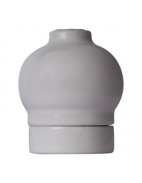 CERAMICZNA OPRAWKA ŻARÓWKI E27 BIAŁA XD06W JABŁUSZKO