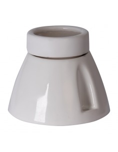 KERAMICKÝ DRŽIAK ŽIAROVKY E27 ROVNÝ BIELY